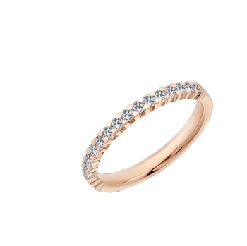 Diamonds 14 karat Rosa guld Damering